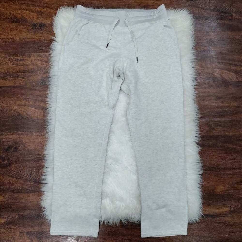 Earth Yoga Stretch Fleece Men Large Organic Cotton Blend Sweatpants Heather Gray